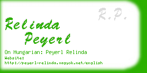 relinda peyerl business card